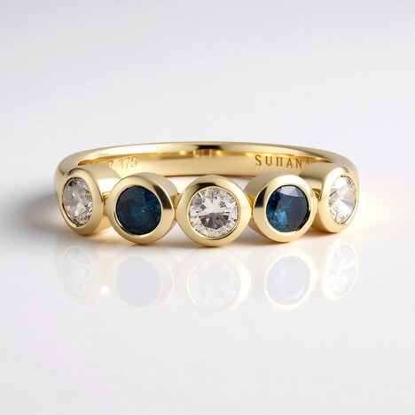 Bague en or et Diamant chocolat I2 (SUHANA)