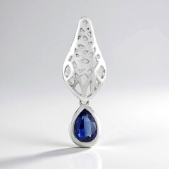 Ciondolo in argento con Cianite del Nepal