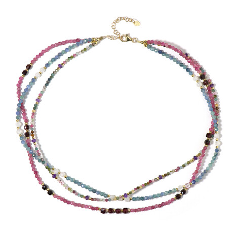 Collar en plata con Granate de Mozambique (Riya)