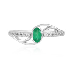 Anello in argento con Smeraldo Colombiano