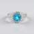 Anello in argento con Topazio Paraiba