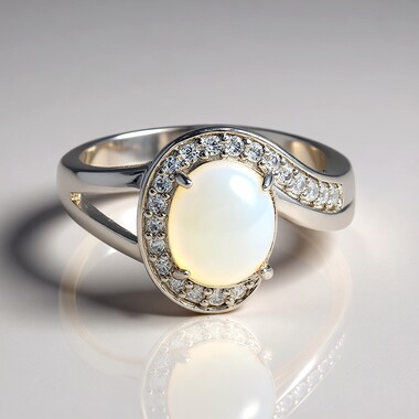 Anello in argento con Opale di Welo