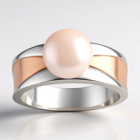 Anello in argento con Perla Akoya (TPC)