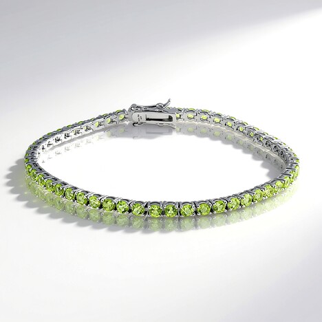 Bracciale in argento con Peridoto della Birmania