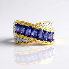 Anello in argento con Tanzanite (Gems en Vogue)