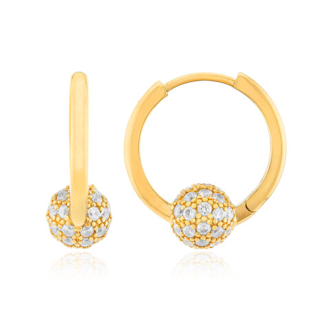 Zilveren oorbellen met zirkonen