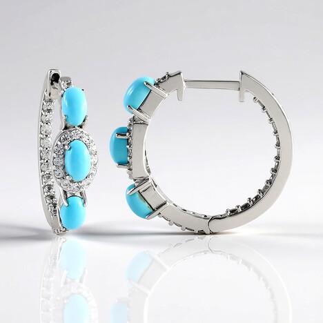 Orecchini in argento con Turchese Sleeping Beauty (Faszination Türkis)