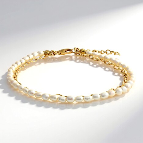 Bracciale in argento con Perla d'Acqua Dolce Bianca