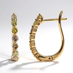 Orecchini in oro con Diamante Fancy SI2
