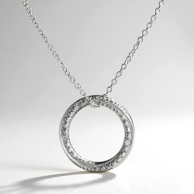 I3 (I) Diamant-Silberhalskette