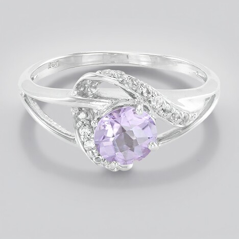 Anello in argento con Ametista Rose de France