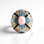 Anello in argento con Opale Rosa (Adela Silber)
