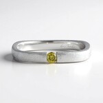 Anello in argento con Diamante Giallo I2 (de Melo)