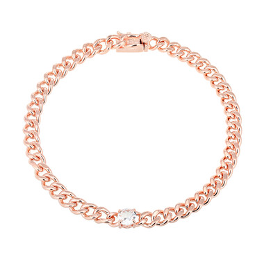 Weißer Topas-Silberarmband
