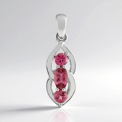 Ciondolo in argento con Tormalina Rosa Brasiliana (Pallanova)