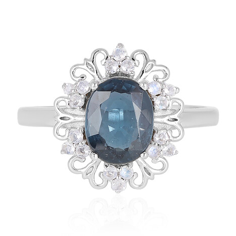 Petrol-Kyanit-Silberring