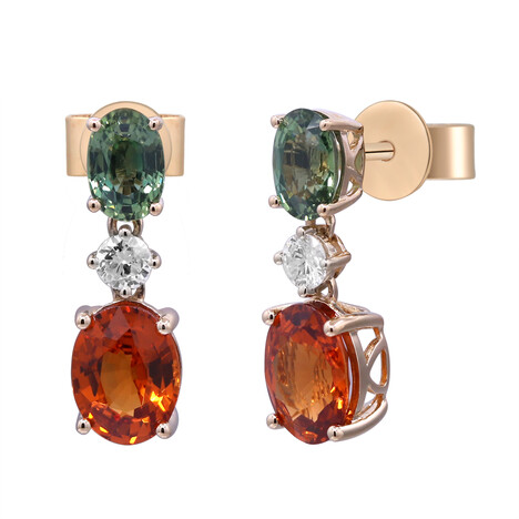 Orecchini in oro con Granato Mandarino (CIRARI)