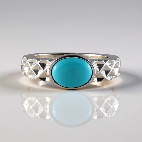 Anello in argento con Turchese Sleeping Beauty