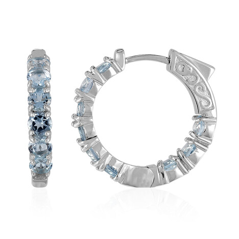 Orecchini in argento con Topazio Blu Cielo