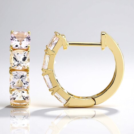 Orecchini in oro con Topazio Rosa (de Melo Gold)