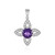 Zilveren hanger met een Siberische amethist