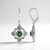 Orecchini in argento con Diopside Russo