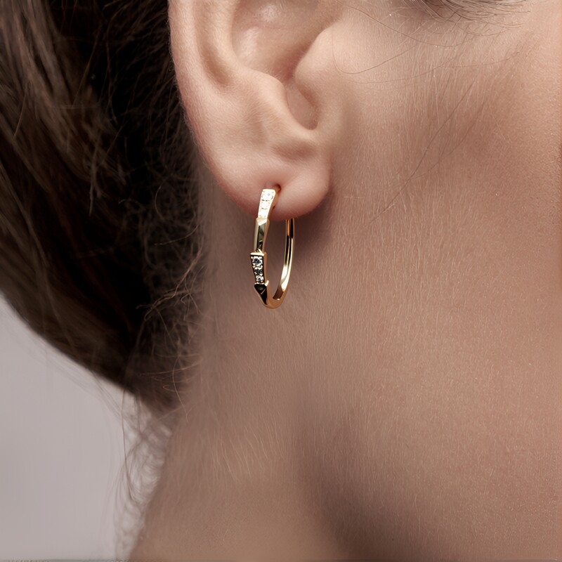 Pendientes en oro con Diamante SI2 (H) (CIRARI)