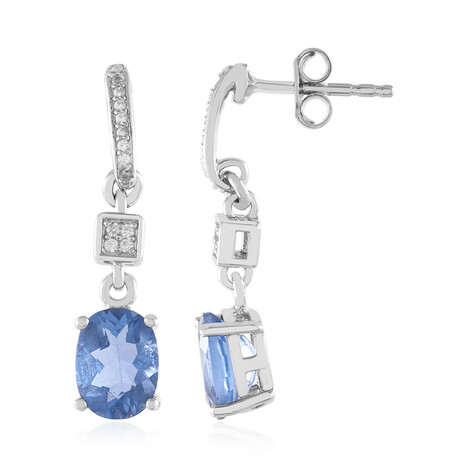 Farbwechsel-Fluorit-Silberohrringe