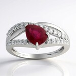 Bague en argent et Rubis de Madagascar