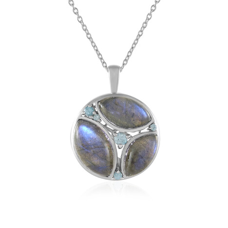 Blue Maniry Labradorite Silver Necklace (KM by Juwelo)