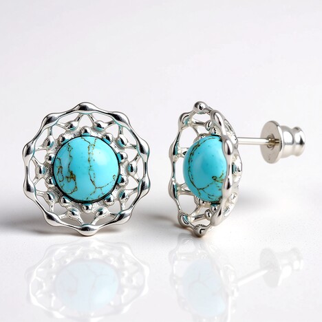 Orecchini in argento con Turchese (dagen)
