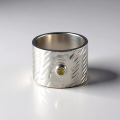Anello in ottone con Diamante Giallo I3