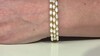 Brazalete en acero con Hematita dorada (Riya)