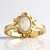 Bague en or et Opale de Coober Pedy