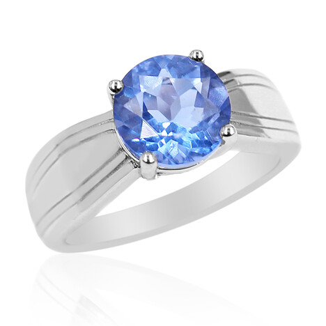 Bague en argent et Fluorite à couleur changeante