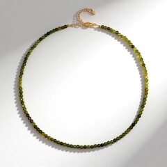 Collana in argento con Vesuvianite