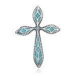 Zilveren hanger met Blauwe Kingman Mohave Turkooisen (Jones Lee)