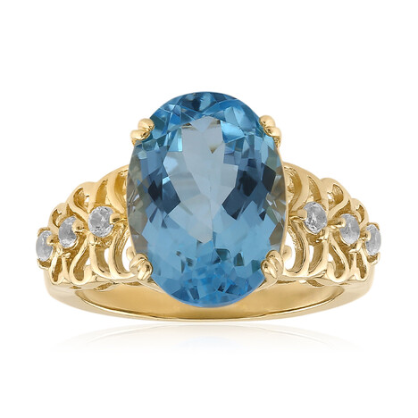 Anello in argento con Topazio Blu Cielo