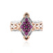 Anello in argento con Rodolite (Gems en Vogue)