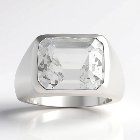 Anello in argento con Kunzite Bianca (Pallanova)