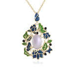 Collana in argento con Quarzo Rosa (Adela Silber)