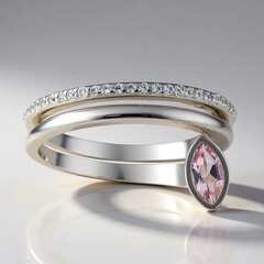 Anello in argento con Tormalina Rosa Nigeriana
