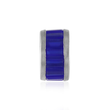 Blauer Chalzedon-Silberanhänger (MONOSONO COLLECTION)