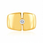 Zilveren ring met een zirkoon (de Melo Essence)