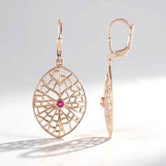 Orecchini in argento con Tormalina Rosa Nigeriana (SAELOCANA)