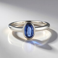 Anello in argento con Cianite del Nepal