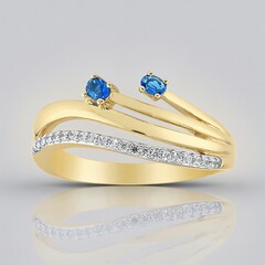 Anello in oro con Haüyne
