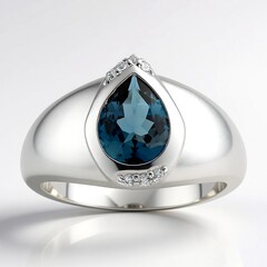 Anello in argento con Topazio Blu Londra (Pallanova)