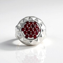 Anello in argento con Spinello Rosso (de Melo Essence)