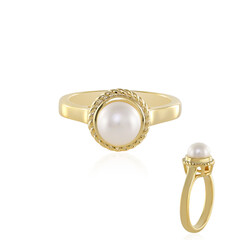 Bague en argent et Perle d'eau douce de couleur crème